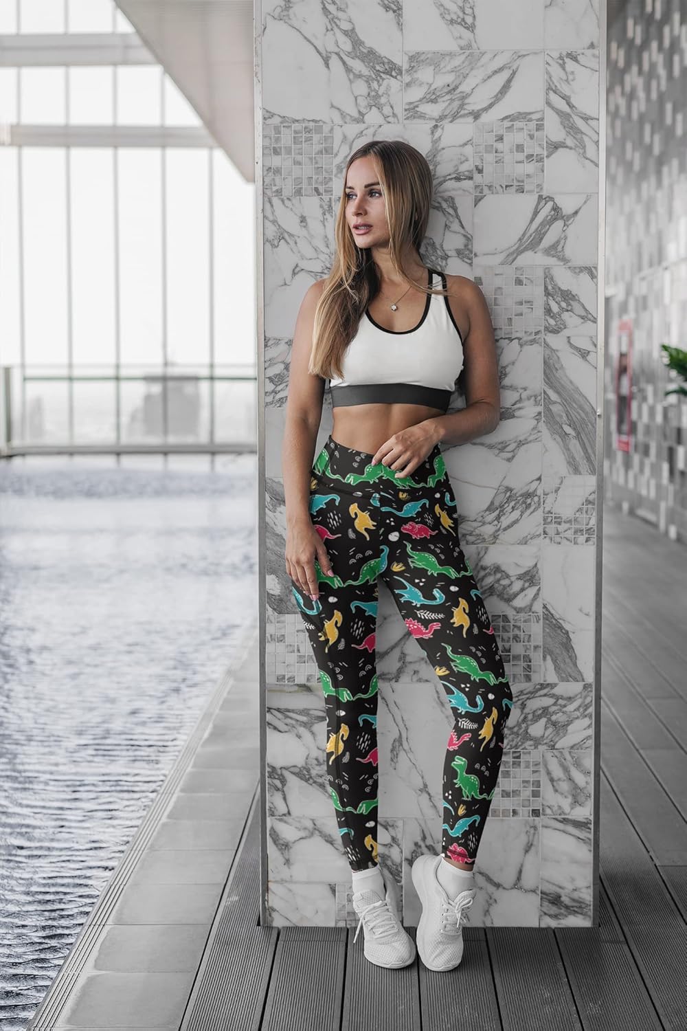 Cerburny High Waisted Exercise Yoga Pants with Pockets Workout Leggings for Women Running Pants - Image 6