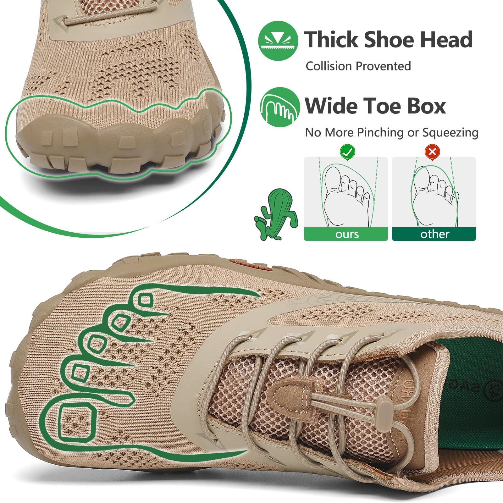 SAGUARO Estate Scarpe Barefoot Minimaliste Uomo Donna Comode e Leggere Antiscivolo Trekking Trail Running Scarpe Asciugatura Rapida Outdoor e Indoor