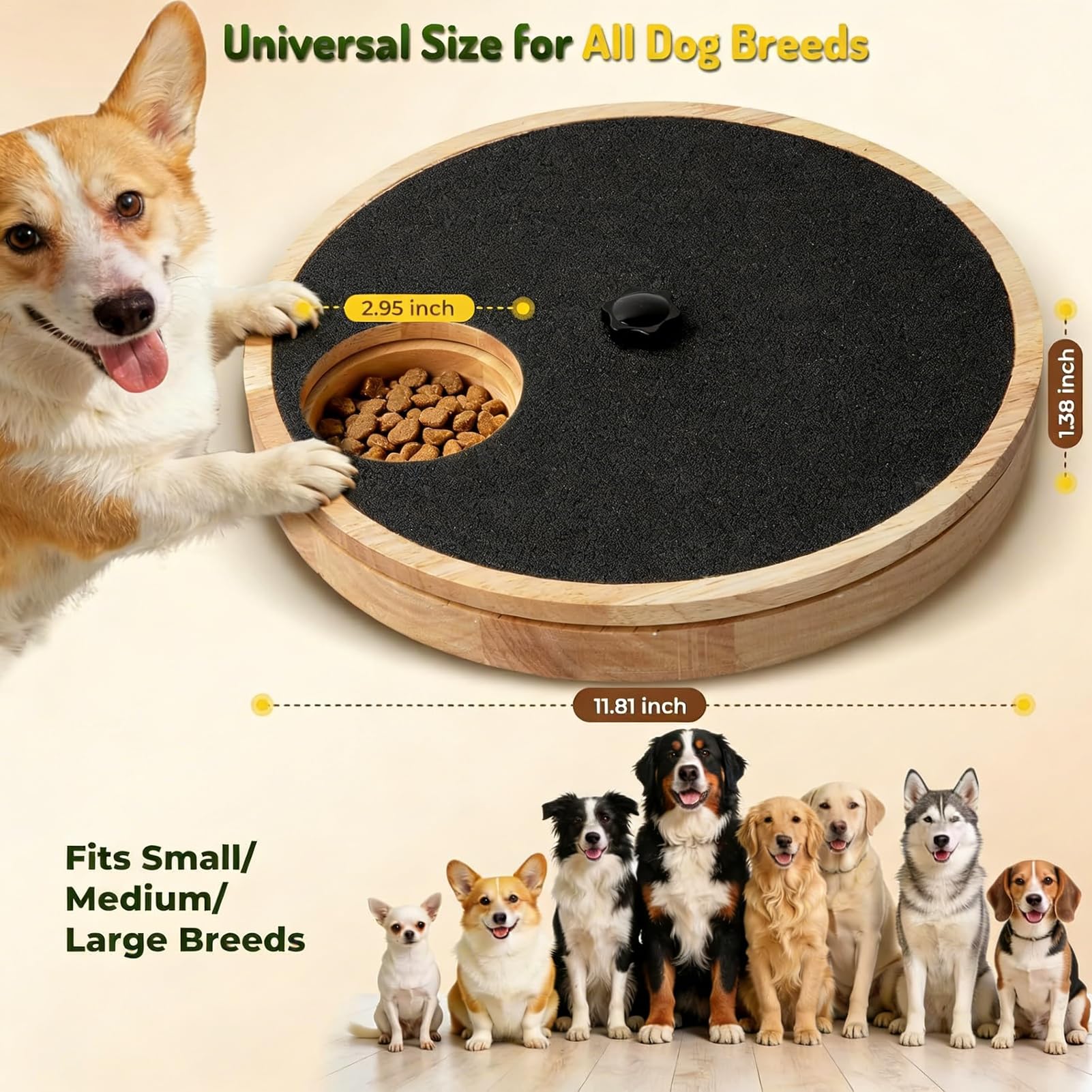 Tagliaunghie per Cani a Rotazione Gadget in legno per arricchimento | per Unghie Cane per Cuccioli Cani Piccoli Medie Balcone Giardino Salotto Camera da