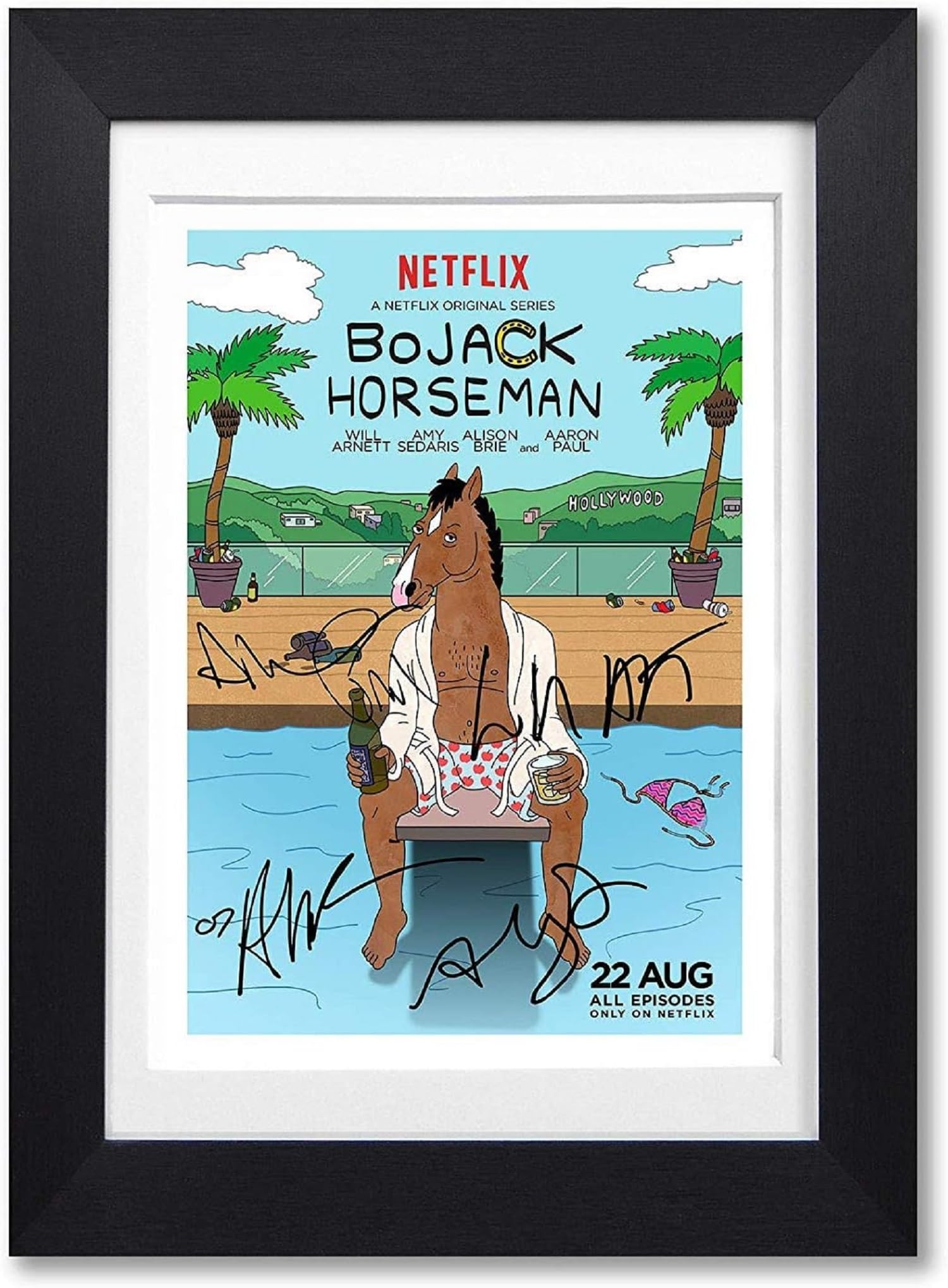 Mounted Gifts A4 Poster Only Bojack Horseman Cast Signed Autograph A4 Poster Photo Print Picture Tv Netflix Show Series Season Framed Dvd Boxset Memorabilia Gift (A4 Poster Only)