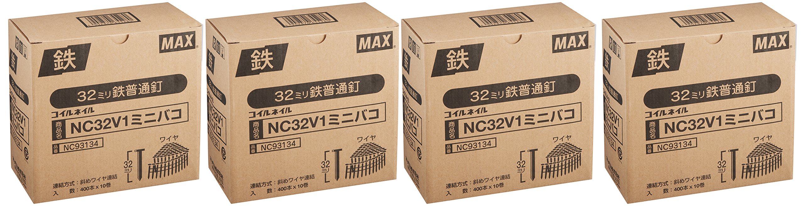Amazon.co.jp: マックス(MAX) 山形巻きワイヤ連結鉄釘 NC32V1ミニバコ