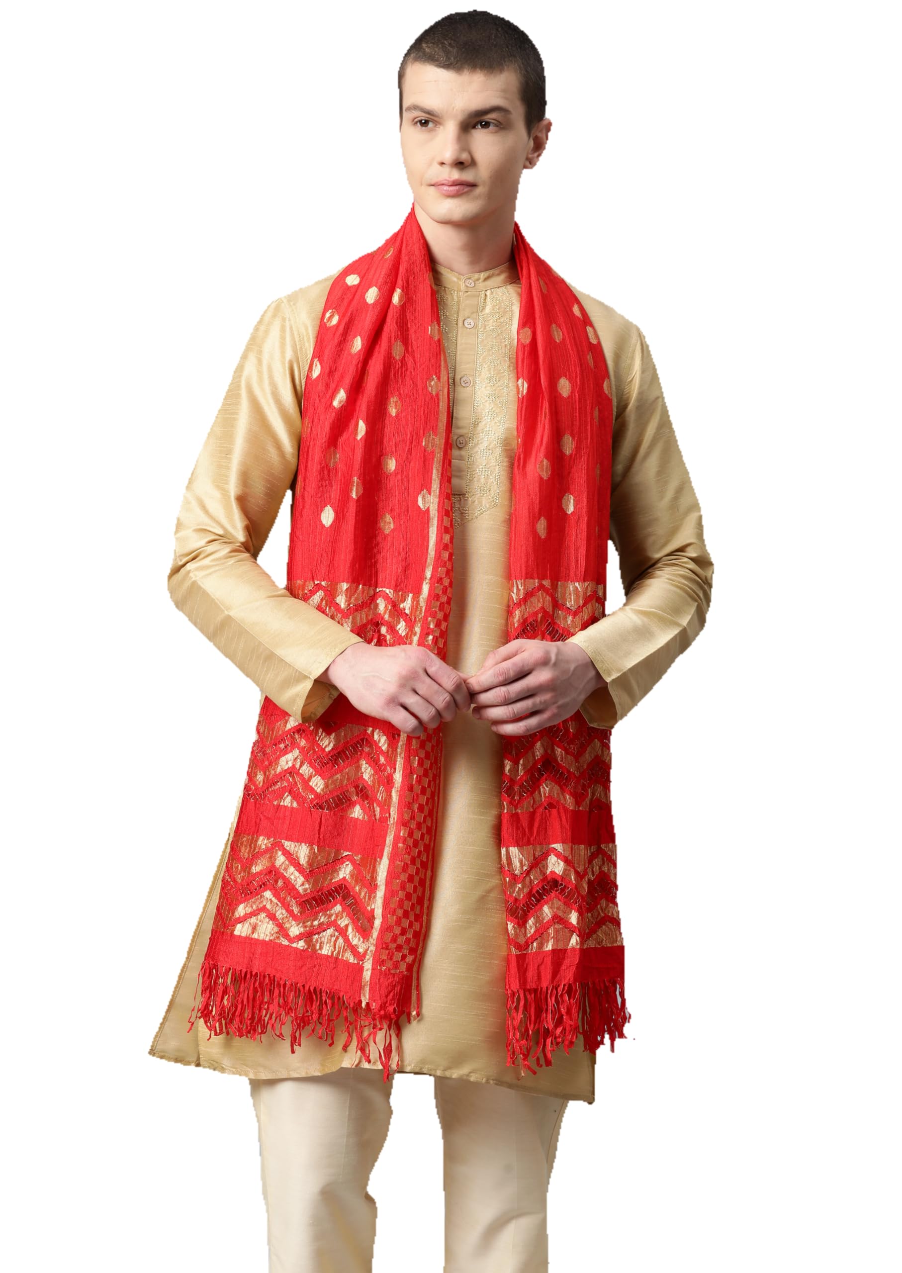 weavers villa Cotton Woven Dupatta for Men-picture-14