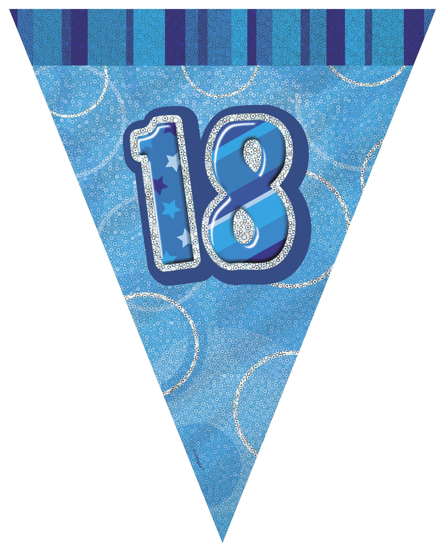 Unique Party 92068 - 9ft Foil Glitz Pink Happy 80th Birthday Banner — view 8