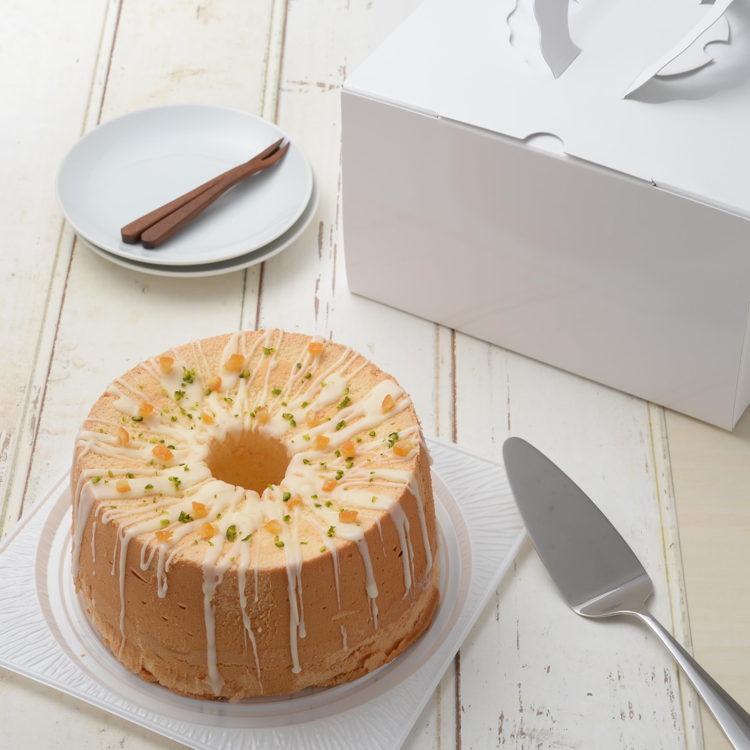 Amazon.co.jp: 富澤商店(TOMIZ) シフォンケーキ箱 (20cm / トレー付き 