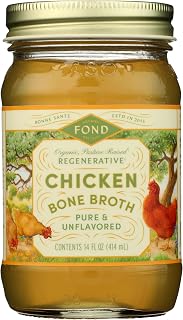 FOND Regenerative Chicken Bone Broth, 14 oz - Clean, Additive-Free for Keto & Paleo Diets