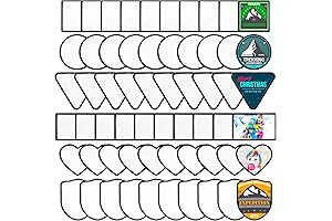 60 Pack Sublimation Patches Blank Iron-on Patches