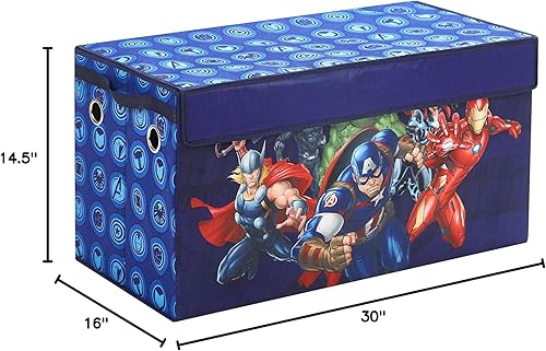 Miniatura 7 de Idea Nuova Los Vengadores - Baúl de almacenamiento plegable para juguetes de niños, duradero, con tapa