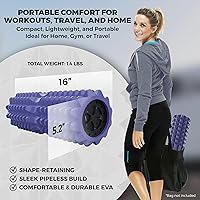 Vista 4 de Rodillo de espuma vibratoria, rodillo ergonómico de punto de activación para fitness, terapia corporal y recuperación muscular, por Nordic Lifting
