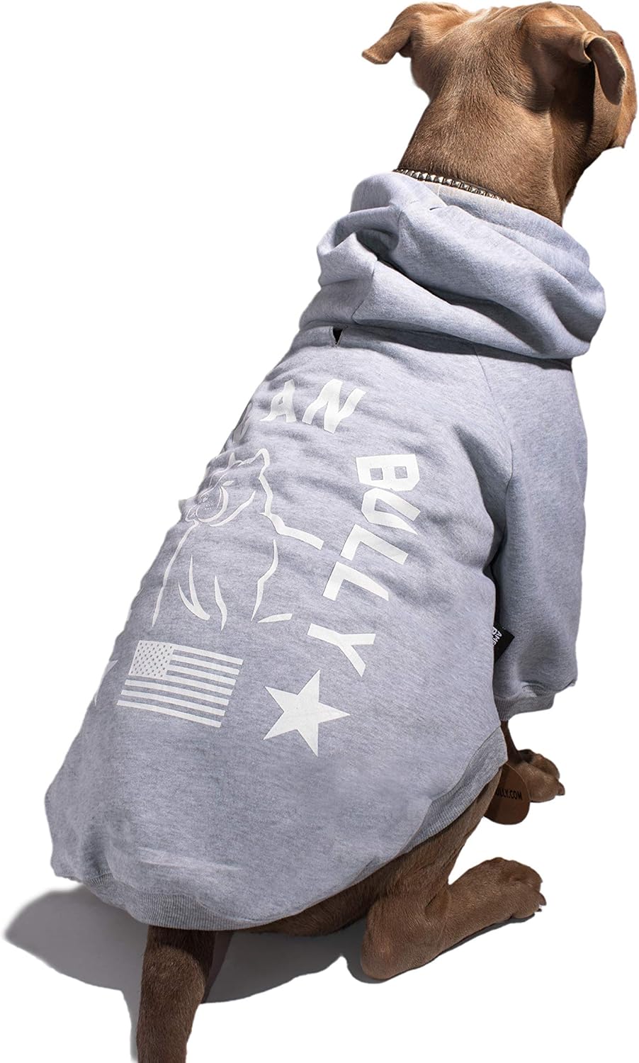 American Bully Flagship Premium 100% Cotton Hoodie (L, Grey)