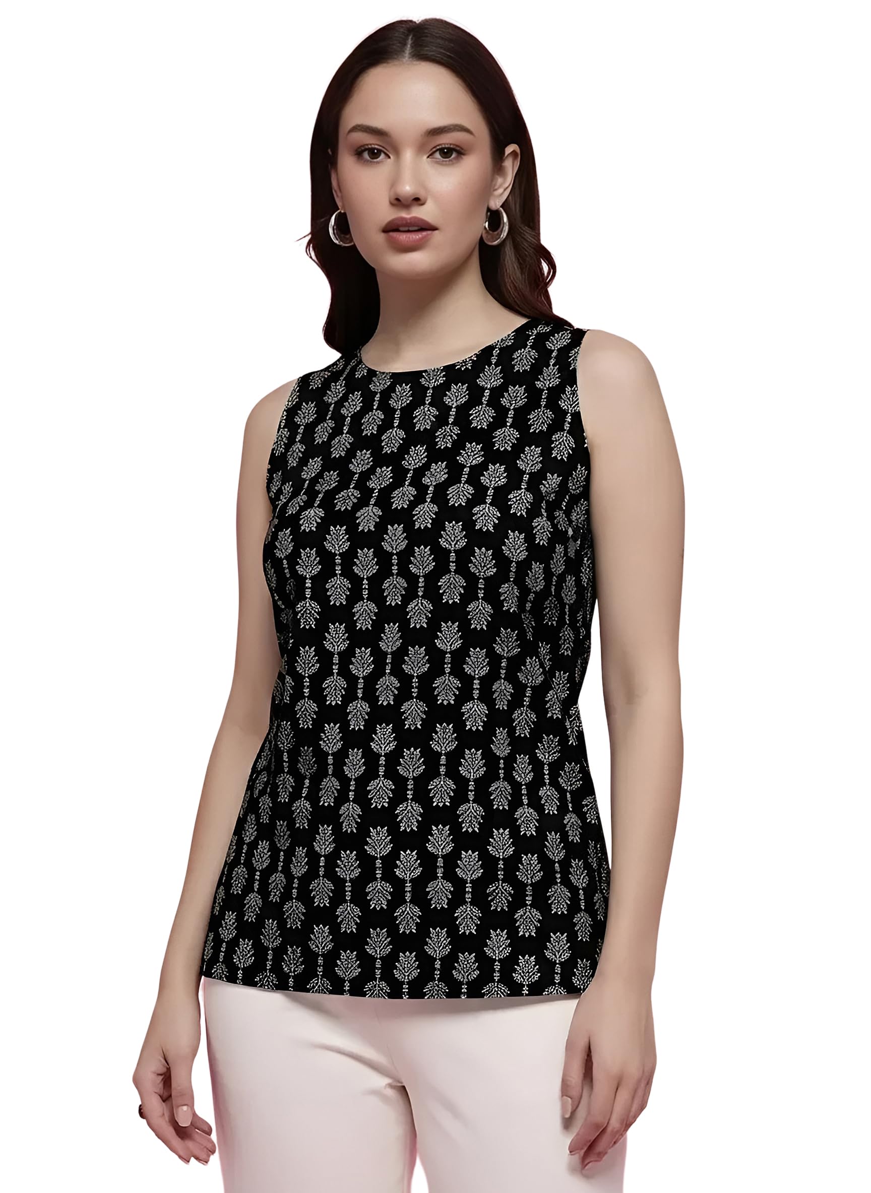 pinkmint Women’s Printed Sleeveless Top for Women & Girls | Pure Cambric Cotton Fabric | Regular Fit | Soft, Breathable| Ideal for Casual, Daily, Office & Summer Wear (Available in Plus Size)-picture-41