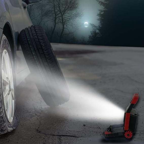 Schumacher Electric Lithium Rechargeable Work Light, SL923, 270 Degree Adjustable Base, 1400 Lumens, Three Charging Modes, USB Charging Port