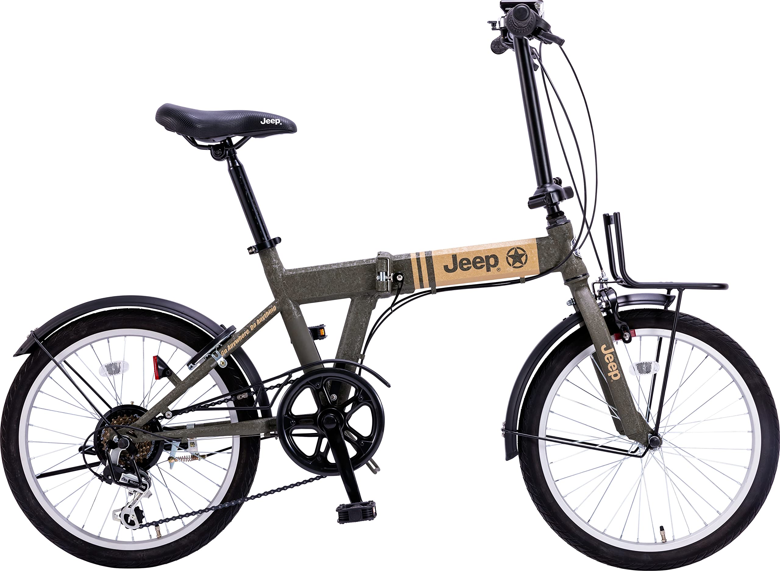 Amazon | JEEP折りたたみ自転車 2022年モデル JE－206G (OLIVE  