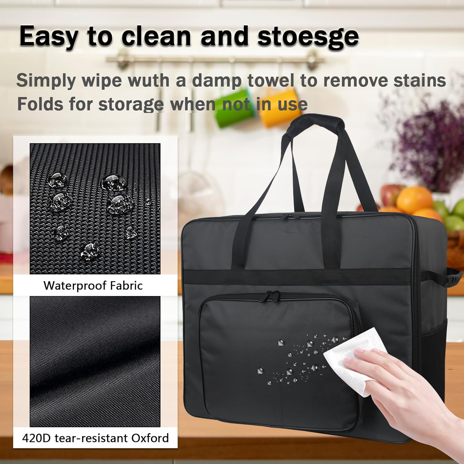 Carrying Bag for Ninja SLUSHi Max Slushie Machine, Portable Outdoor Frozen Drink Maker Travel Bag Case Front-Opening Design Slushie Machine Bag for Ninja SLUSHi Max  Smart Frozen Drink Maker FS605