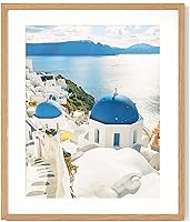 Vista 157 de Axeman Marco para póster de 18 x 24 pulgadas con paspartú para 16 x 20 pulgadas, marco de fotos de madera maciza de roble con vidrio templado, marco