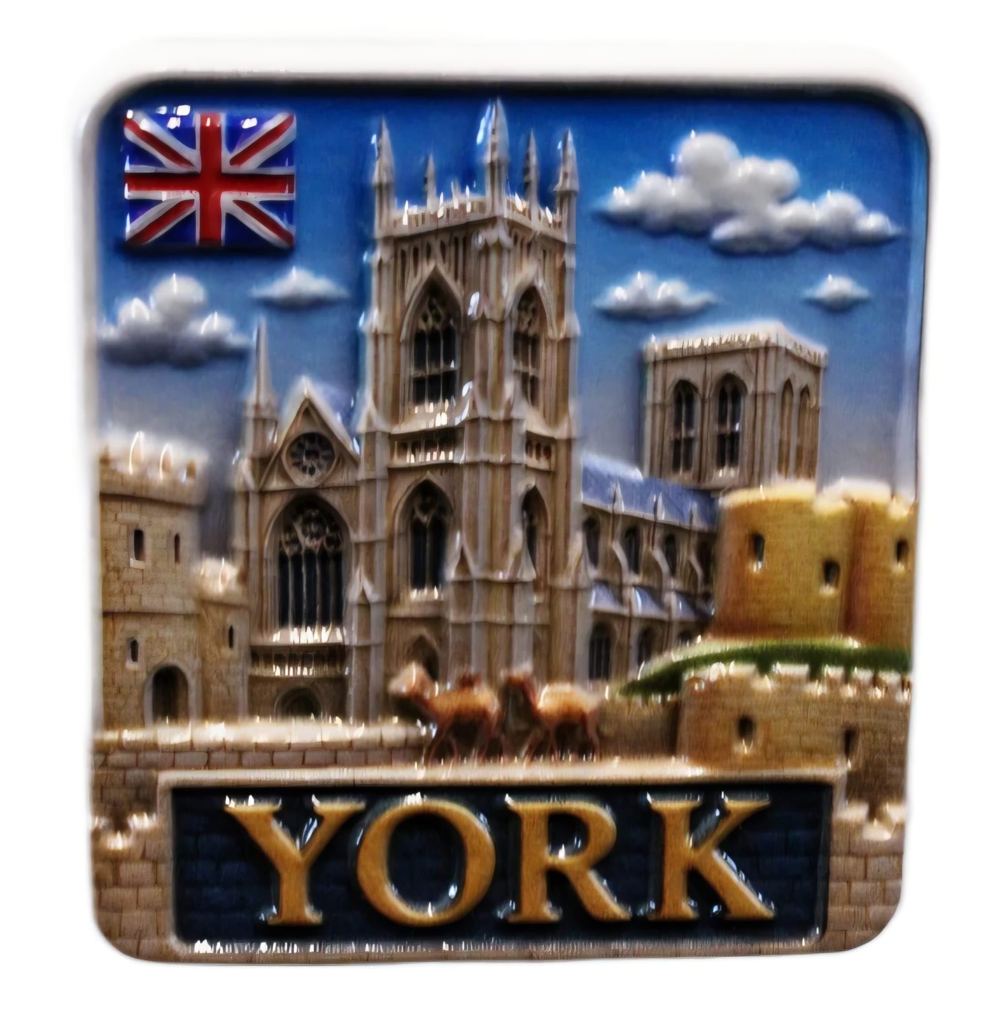 3D -YORK ENGLAND NORTH YORKSHIRE Fridge Magnet City Souvenir Travel Memory Gift
