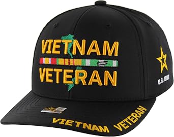 Vietnam Veteran Hat US Army Official Licensed Army Veterans Embroidered Adjustable Military Baseball Cap for Men