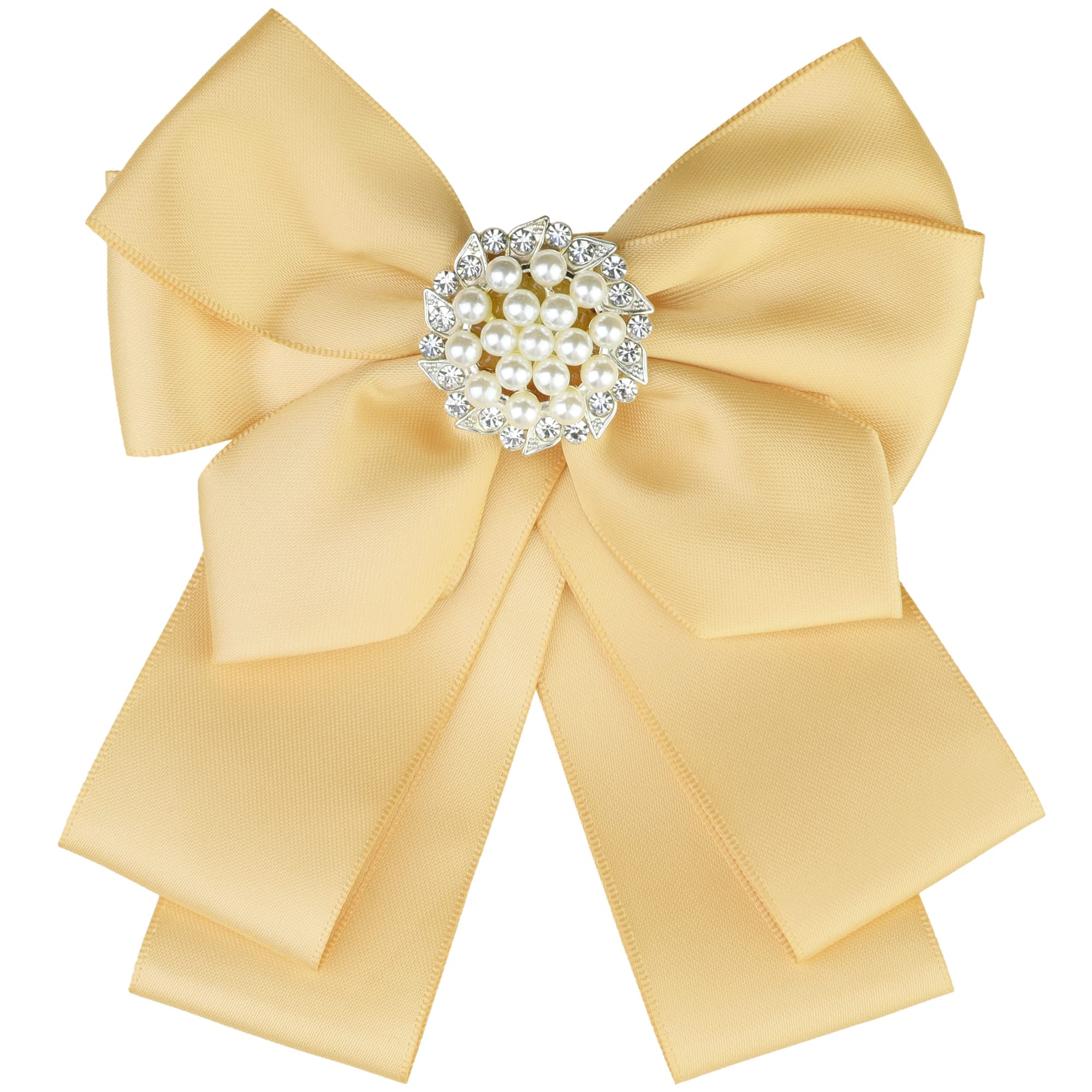 Women School Uniform Faux Ribbon Bowknot Pin Collar Necktie Bow