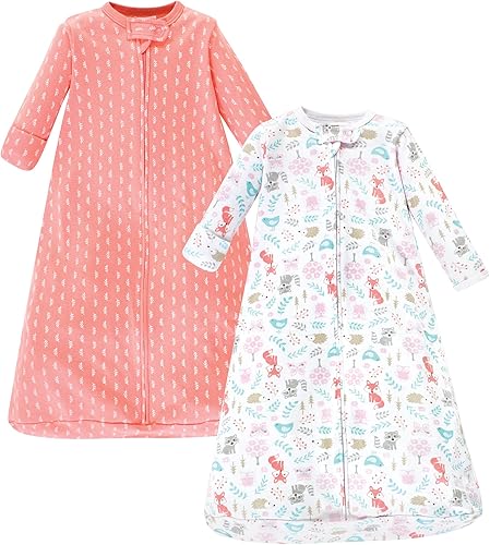 Hudson Baby - Saco de dormir para bebé, unisex, de algodón, de manga larga, saco tipo prenda de vestir, manta