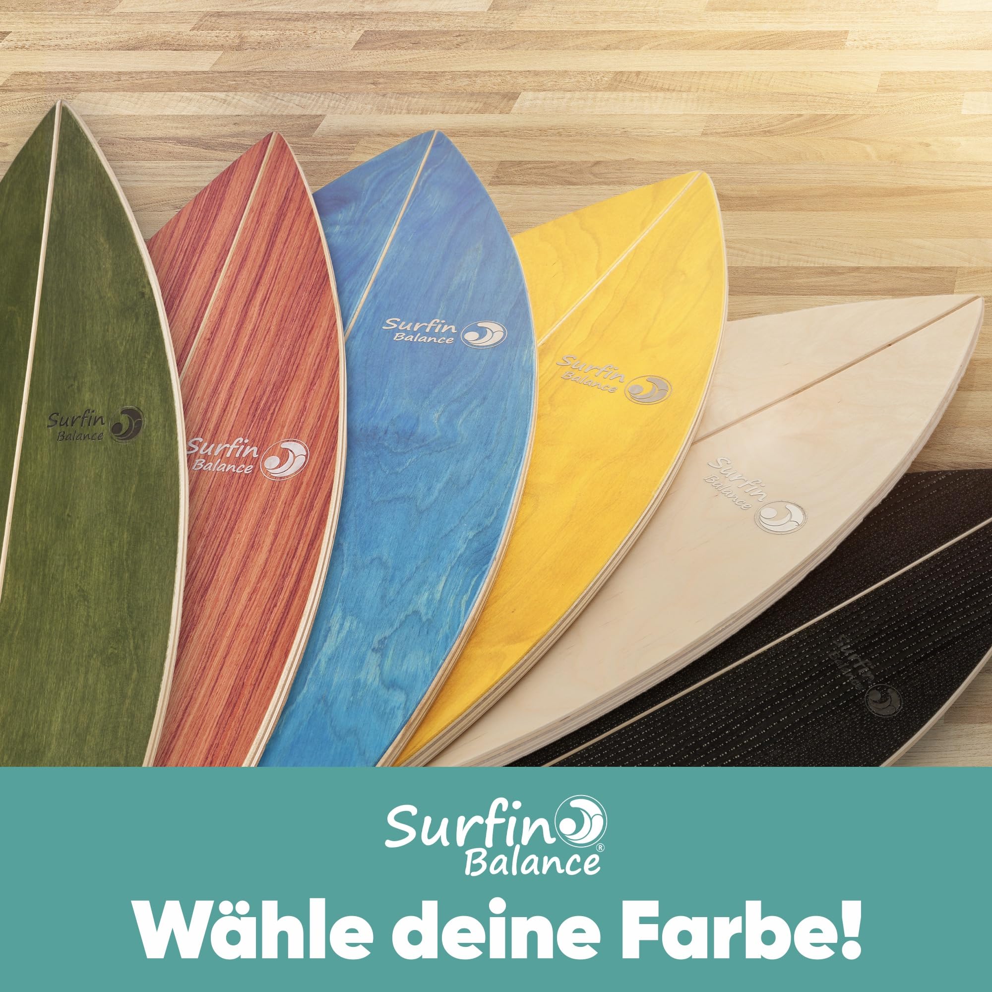 Balance Board [im Set mit App] Waveboard Wobble Board - Wackelbrett Balanceboards - Surf-Trainer Erwachsene & Jugendliche - Gleichgewichtstrainer Balance Board Kinder - Balance Board Holz