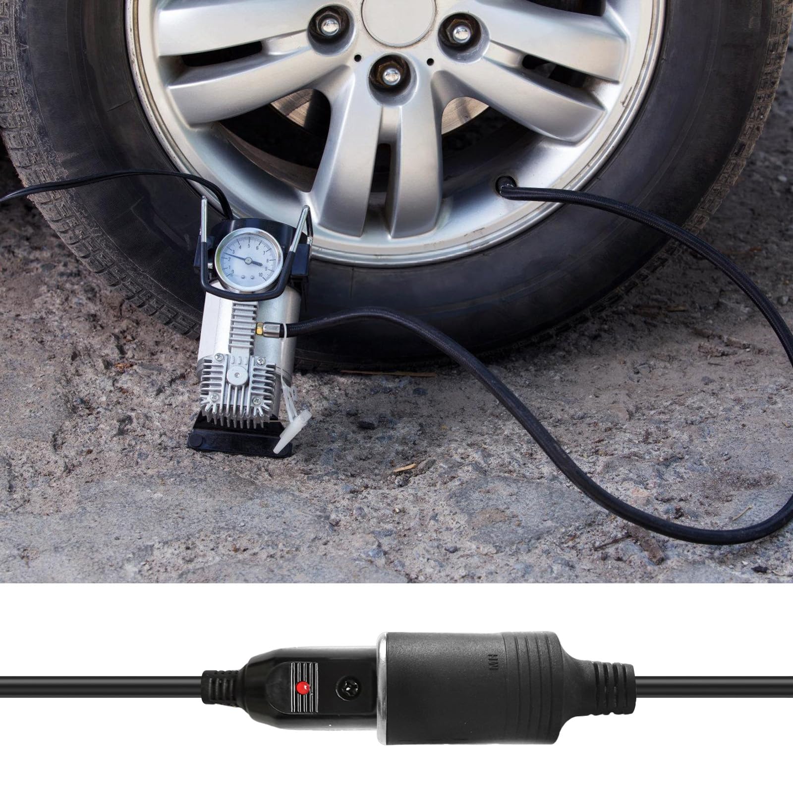 Adapter sieciowy do samochodu, 180 W, 15 A, 230 V na 12 V, adapter do gniazda zapalniczki samochodowej, lodówki, sprężarki, pompowania opon, zasilacza, falownika, adaptera.
