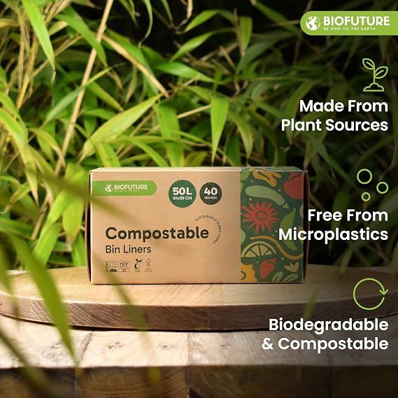 50L x 40 Compostable Bags | Home Compostable