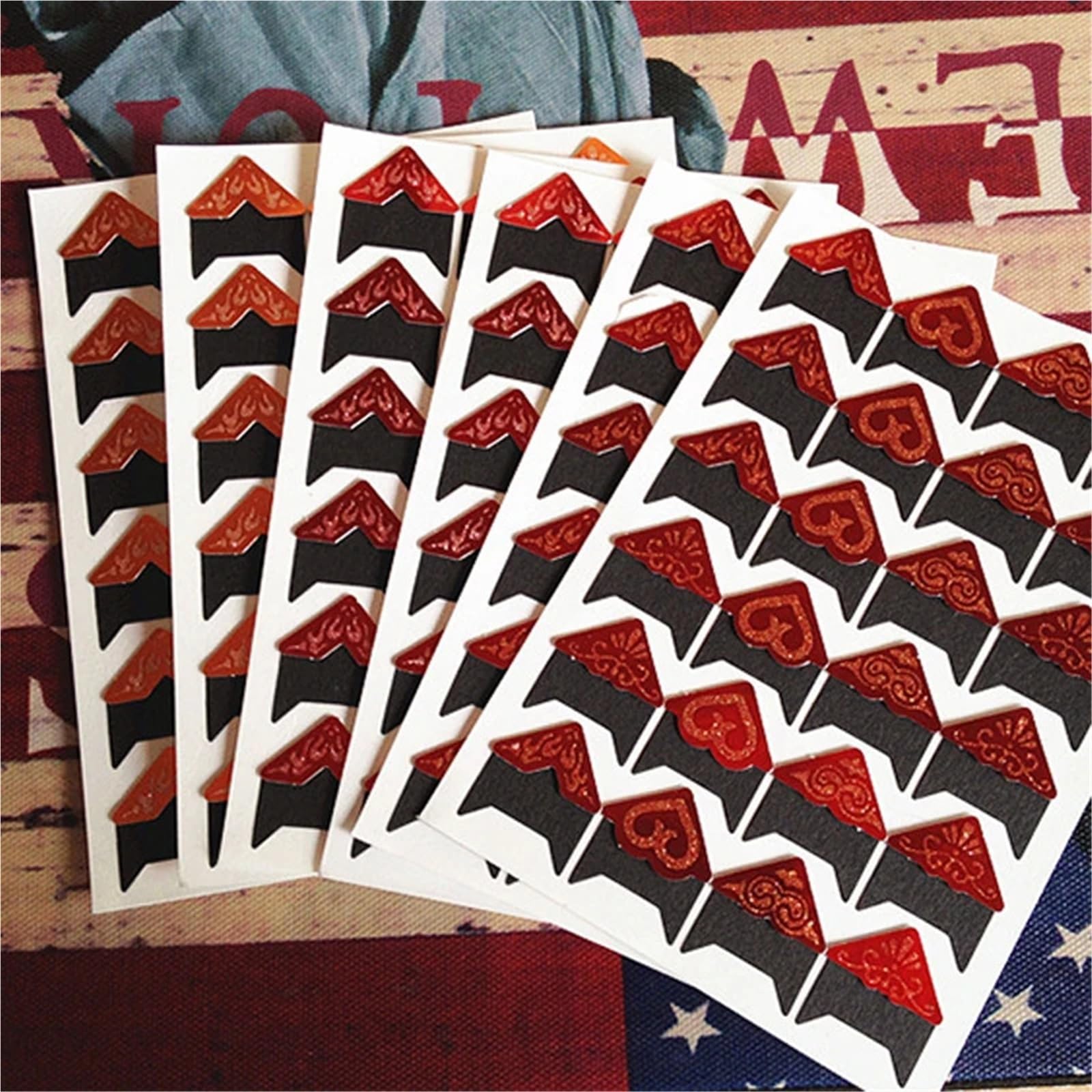 Lot de 960 autocollants en papier pour coins de photo - Pour décoration d'albums photo, cadres et scrapbooking