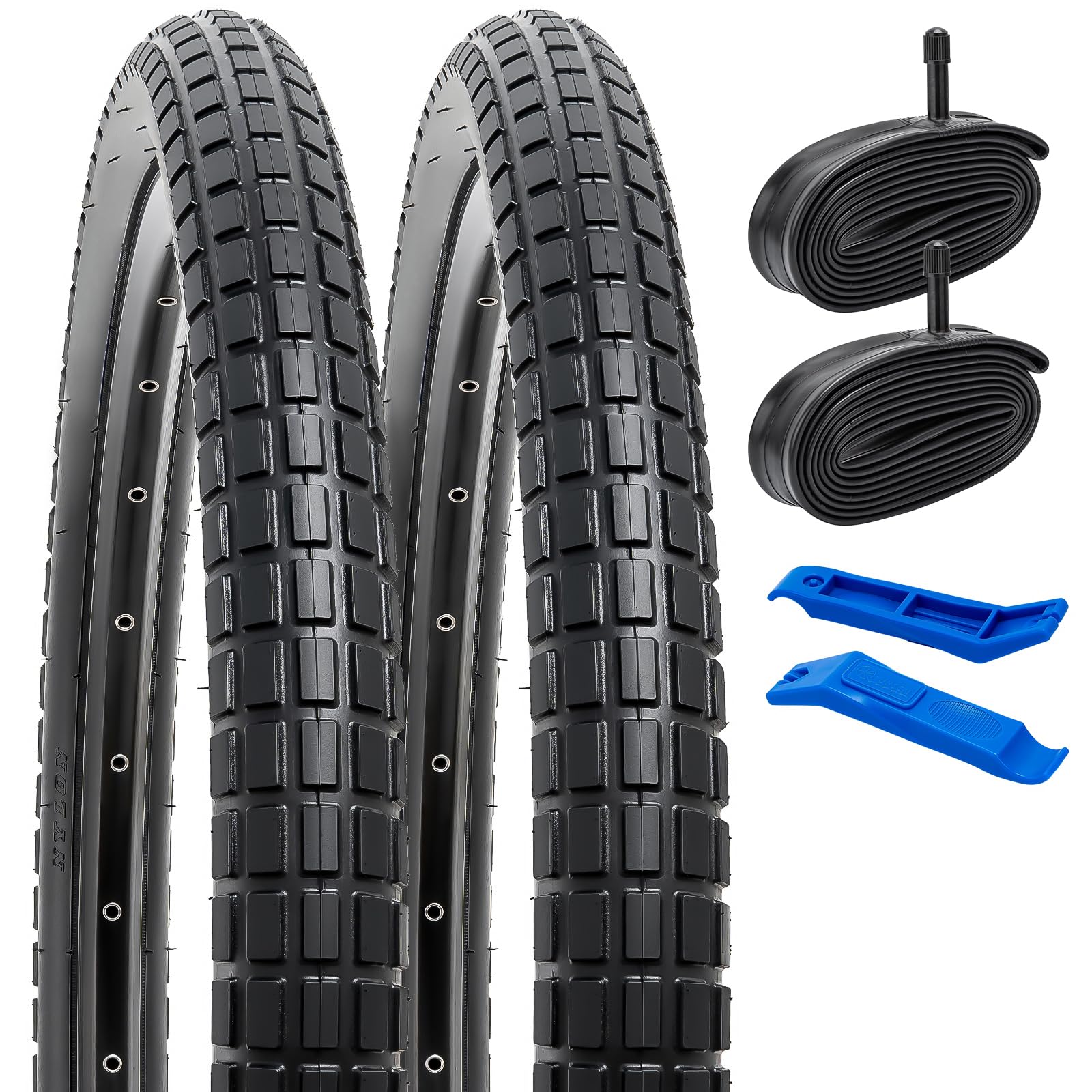 YunSCM 2本セット,26 2.125 タイヤ 60TPI 超耐久,26x2.125 57-559 自転車タイヤ+自転車チューブ 米式バルブ32mm+タイヤレバー,適用 26インチ 2.125 マウンテンバイク、クロスバイク,Y-1136 Amazon | YunSCM 2本セット,26 2.125 タイヤ,26x2.125 57-559 自転車