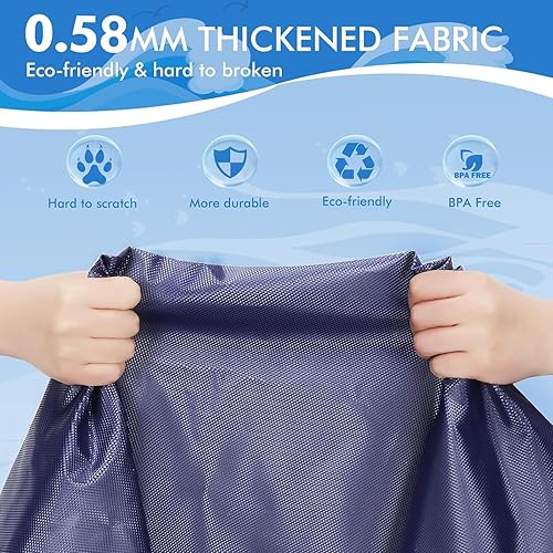 Miniatura 3 de YAUNGEL Almohadilla de salpicaduras para perros, rociador antideslizante de 69 pulgadas para niños, 0.022 in de grosor, duradera y plegable, piscina