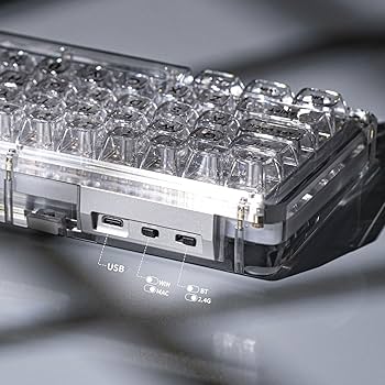 【美品】KiiBoom Phantom 68 ゲーミングキーボード 光る 透明 Amazon.com: KiiBoom Phantom 68 65% Hot Swappable Crystal