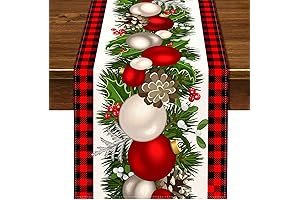 Nepnuser Christmas Table Runner 72 Inches-Decoraciones De Navidad