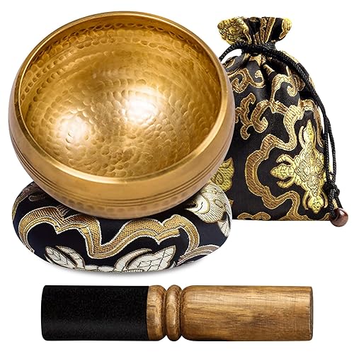 Bol Tibetain, Bol Tibétain Artisanal Fabriqué pour Méditation Yoga Détente
