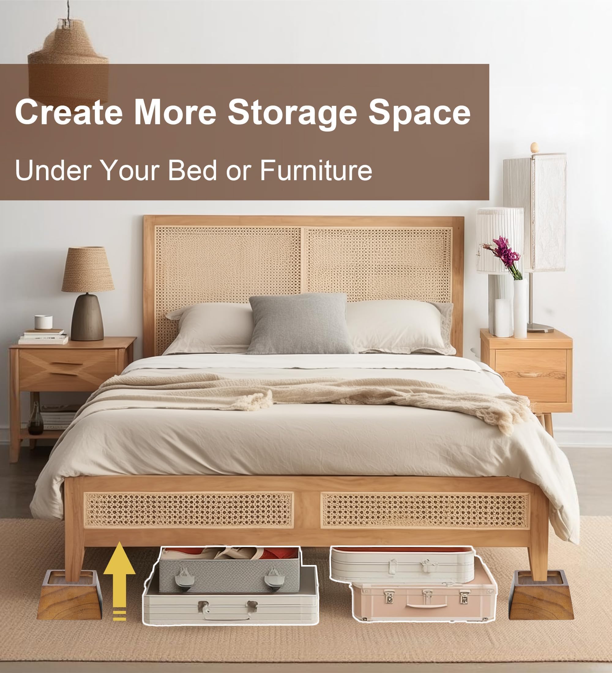 Raise Your Furniture with Lufia Bed Risers -5
