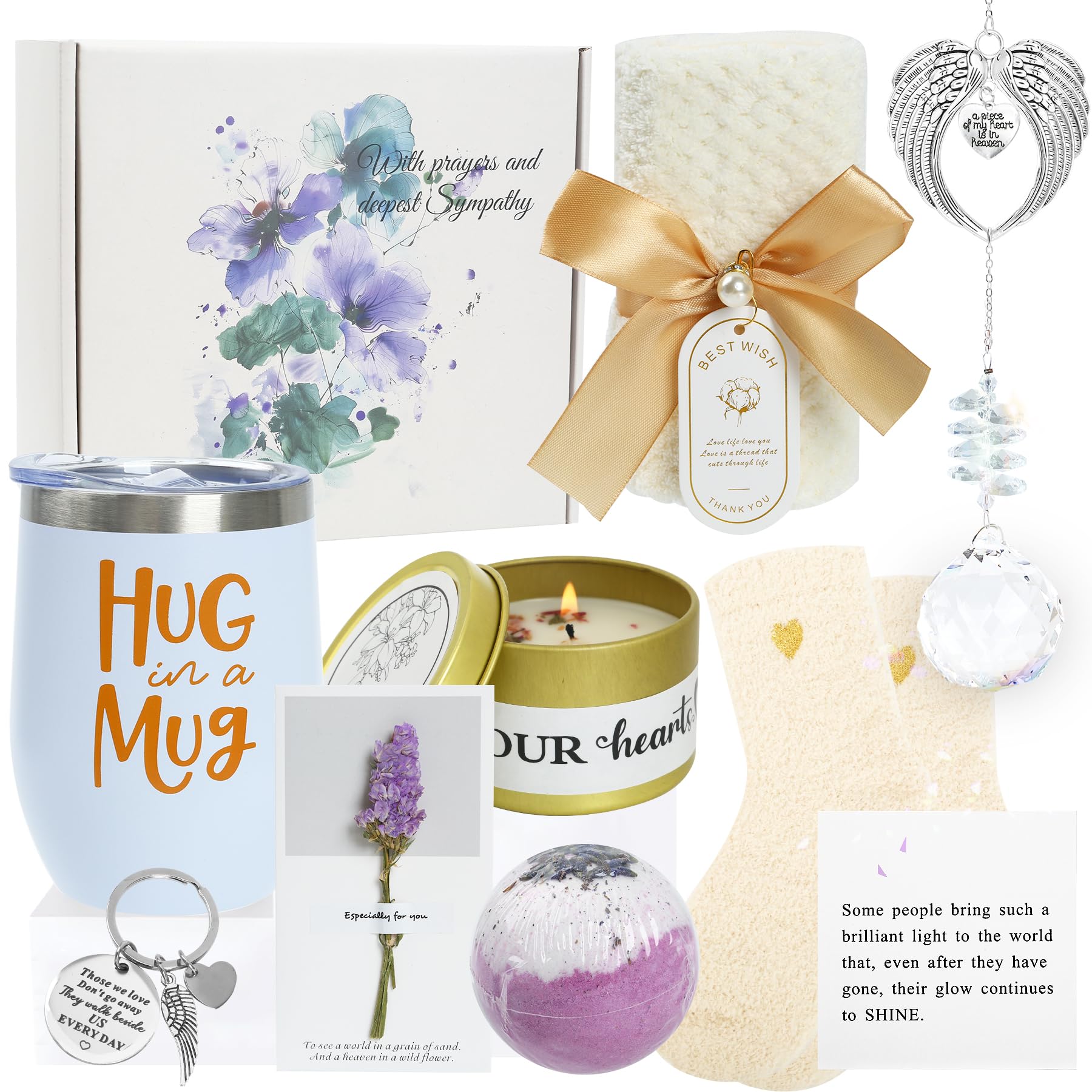 Sympathy Gift Baskets Sympathy Gifts for Loss of Loved One, LIKEYO Condolences Basket for Loss, Thoughtful Bereavement Ideas Care Package with