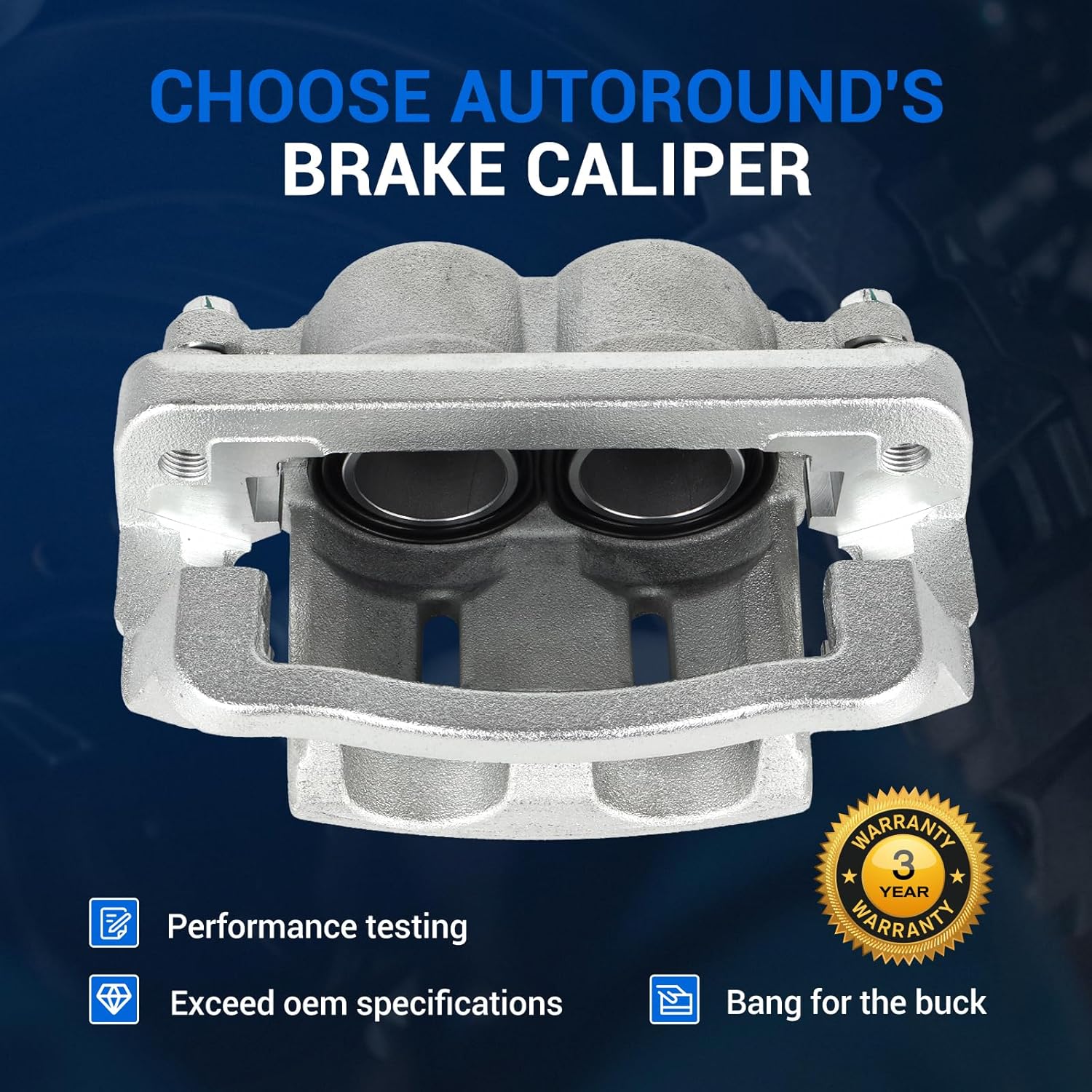 Autoround 18B5023 18B5022 Front Brake Caliper Fit for Ford F250 (F350) Super Duty 2005 2006 2007 2008 2009 2010 2011 2012, Both Driver Passenger Side