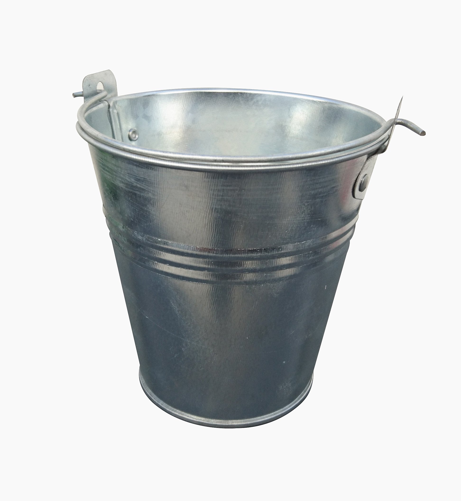 Spring life 11CM METAL TIN HERB FLOWER BUCKET POT PLANTER WEDDING FAVOURS SWEET TREE (original zinc colour)