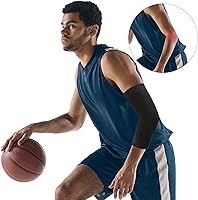 Vista 5 de uxcell 1 par de codo de compresión, codo para codo de tenis, codo de golfista, codo de tenis para hombres y mujeres Negro