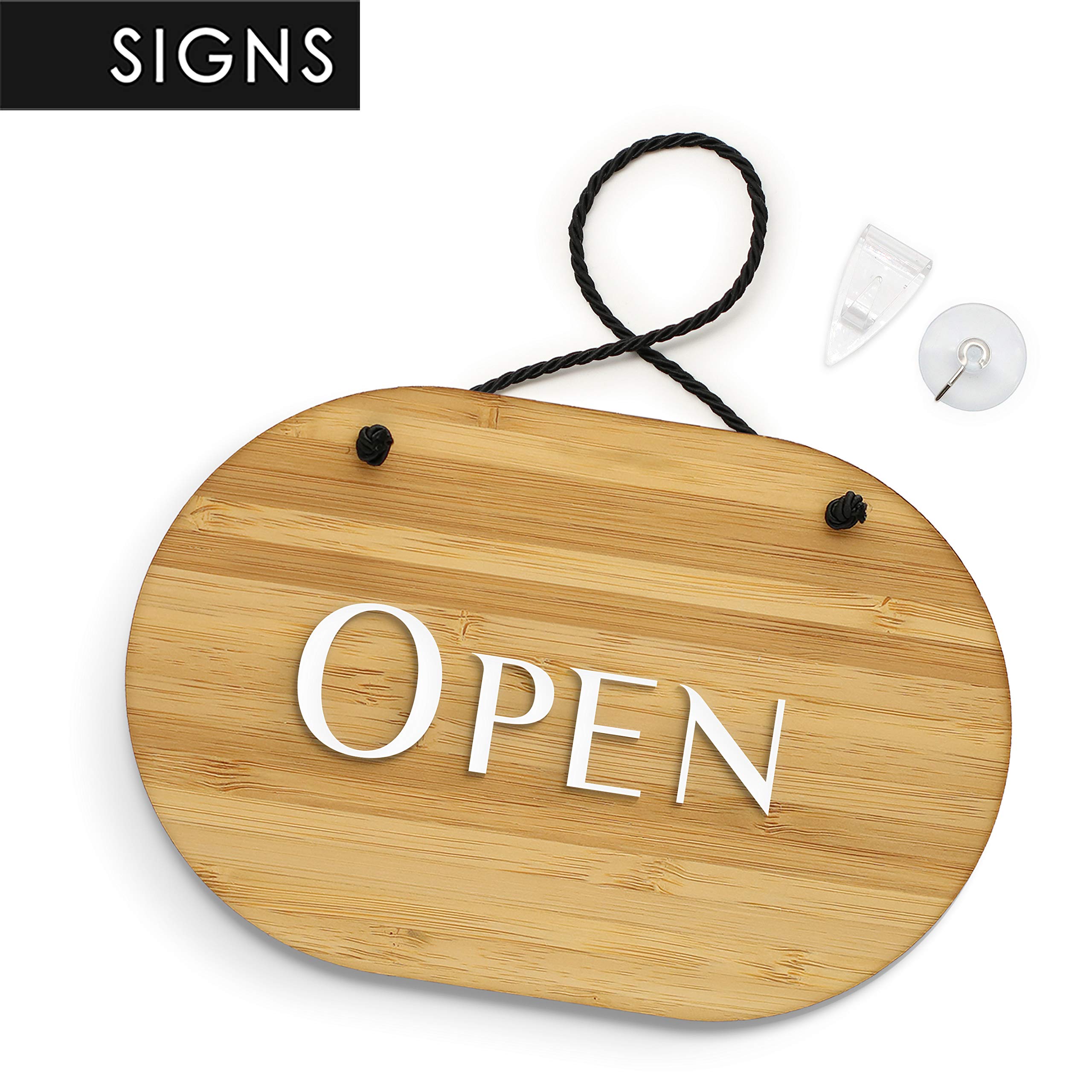 Open en gesloten bord voor bedrijven 30x20cm - Dubbelzijdig Come in We