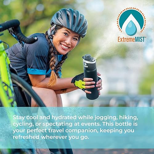 Miniatura 5 de EXTREMEMIST GoMist - Botella de nebulización y bebida  Botella de agua recargable para niebla y sorbo  Puerto USB-C de carga rápida  Función de