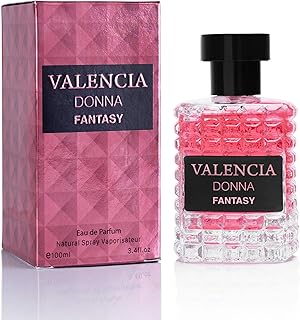 Valencia Donna Fantasy for Women Eau De Parfum - Floral Fruity Fragrance Top Notes of Kiwi & Brazilian Orange Mid Aroma of Rose & Jasmine - Base Scent of White Musk & Texas Cedar Elegant 100ml Bottle