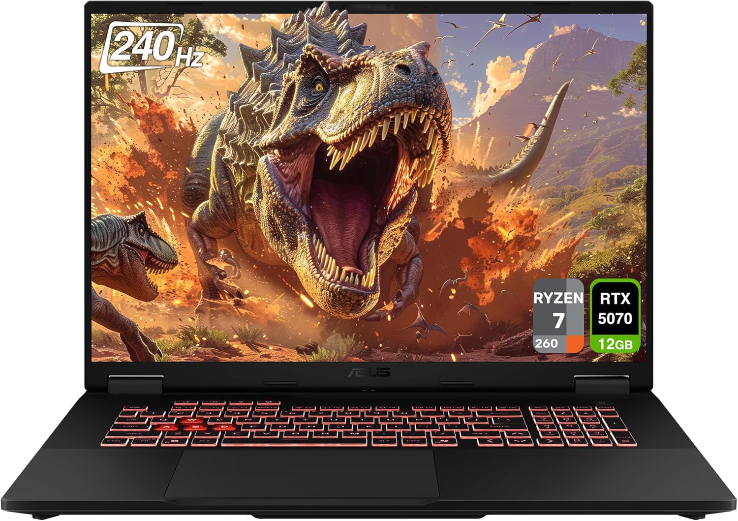 ASUS TUF A18 Gaming Laptop, AMD Ryzen 7-260, 64 GB DDR5 RAM, 4 TB PCle SSD, 18″ 2.5K (2560×1600) 240Hz Display, Nvidia G-Force RTX 5070, RGB Backlit Chiclet Keyboard, W11 Home, Jaeger Gray ASUS TUF A18 Gaming Laptop, AMD Ryzen 7-260, 64 GB DDR5 RAM, 4 TB PCle SSD, 18″ 2.5K (2560×1600) 240Hz Display, Nvidia G-Force RTX 5070, RGB Backlit Chiclet Keyboard, W11 Home, Jaeger Gray