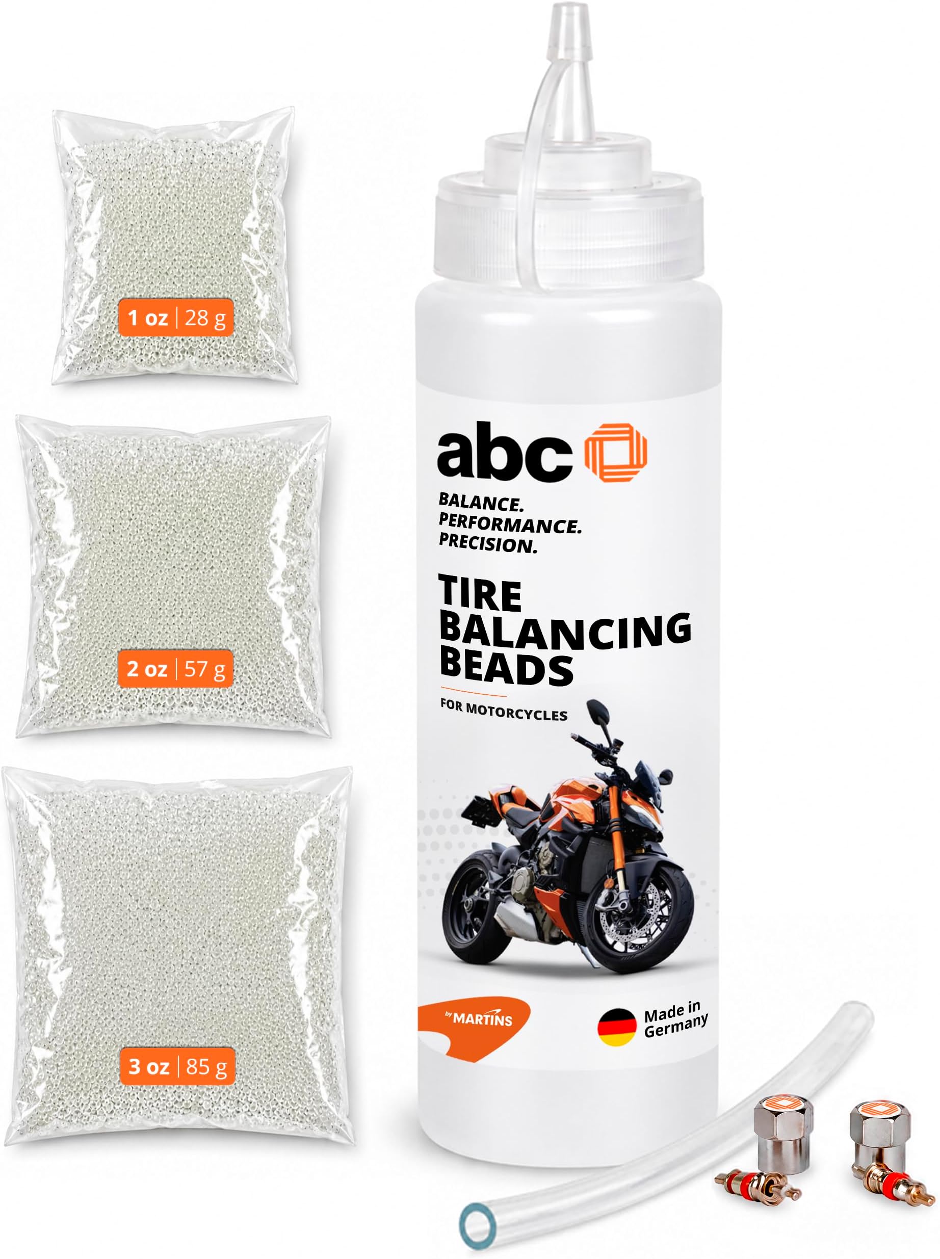ABC Balancing Beads Bringing the world into balance Motorcycle All in One DIY Kit | Tire | Complete for Motorcycle and Bike Tires | Easy to Use and Everything Included