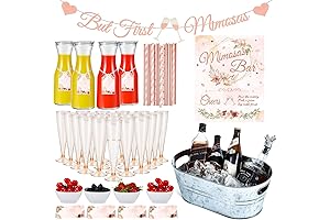 Tessco 130 Pcs Extravagant Vintage Mimosa Bar Set: Create an Unforgettable Brunch Experience
