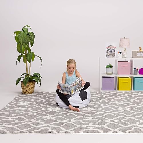 Miniatura 134 de Posh Funda de Silla Puf Rellenable para Almacenamiento de Animales de Peluche para Niños - Organizador de Juguetes Infantiles, Grande-38 - Lona