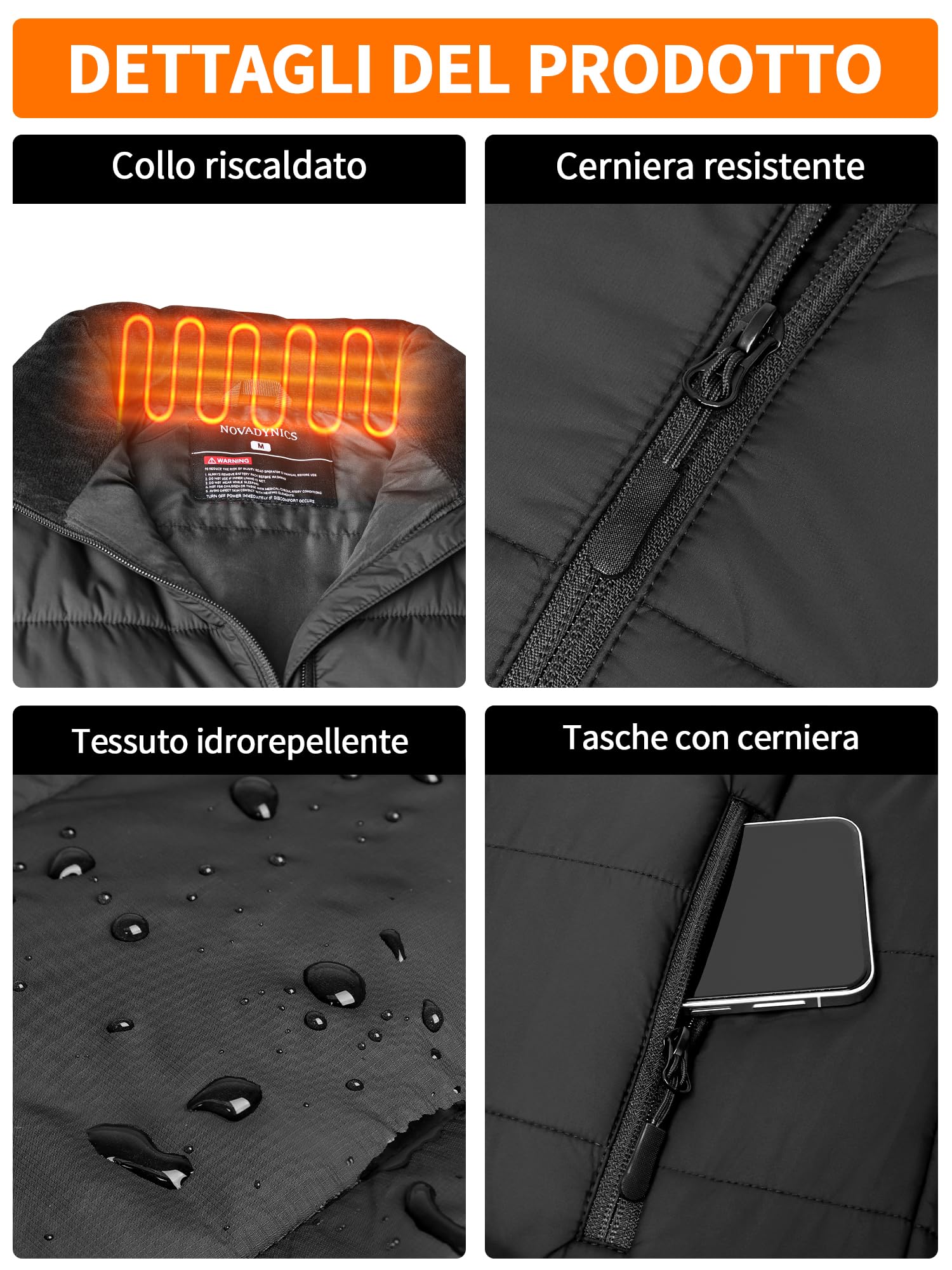 Gilet Riscaldato Uomo Donna, Gilet Riscaldabile con Batteria 16000mAh, Giubbotto Termico Riscaldato con 8 Zone di Riscaldamento, Giacca Riscaldata per Trekking Moto Lavoro