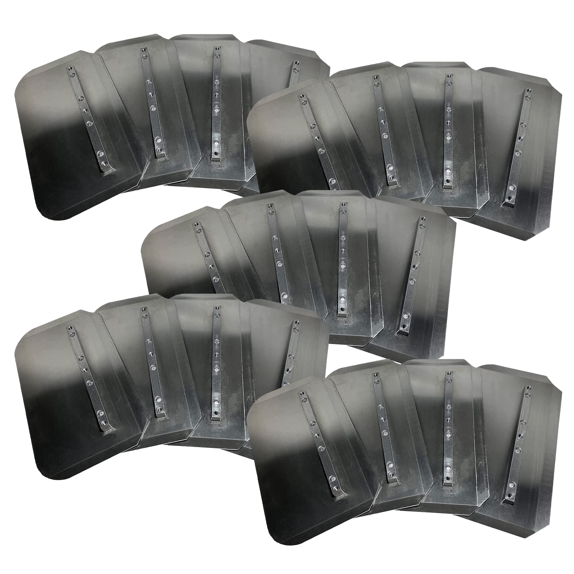 423-CB0814 - Trowel Blades 8" x 14" Professional Power Trowel Blades for Concrete/Masonry Refinishing, Fits 34"-36" Machines | Stainless Steel Combination Trowel Blades