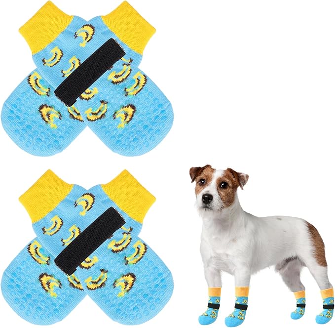 SCENEREAL AntiSlip Dog Socks for Small Medium Large Dogs