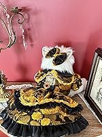 Vista 5 de Vestido de princesa de encaje para perros pequeños y pequeños extragrandes, color negro, talla L