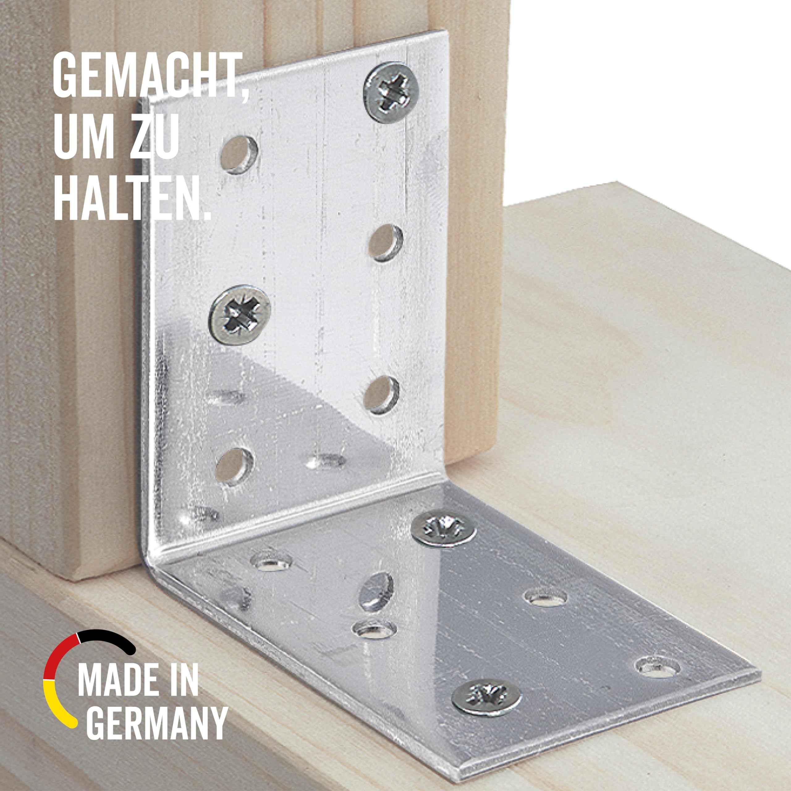 Alberts 847302 Lochplattenwinkel | sendzimirverzinkt | 100 x 100 x 80 mm | 25er Set