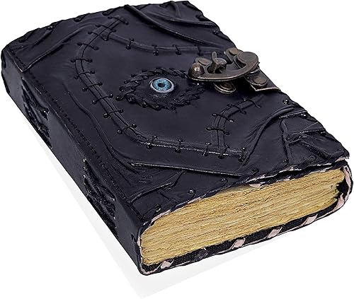 Vista 28 de Libro de hechizos Hocus Pocus, libro de hechizos Hocus Pocus, regalos de utilería, decoraciones de Halloween, decoración de cuero, diario de Negro