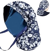 Vista 25 de ABAMERICA Scrub Caps for Women Surgical Caps Nurse Hat Functional Ponytail Holder for Long Hair Single or Satin-Lined